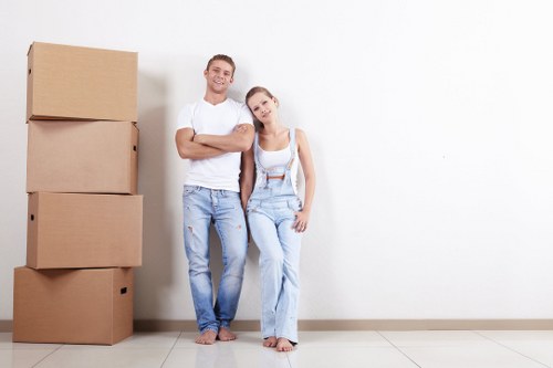 Moving van and reusable packing materials representing sustainable removals in Uxbridge