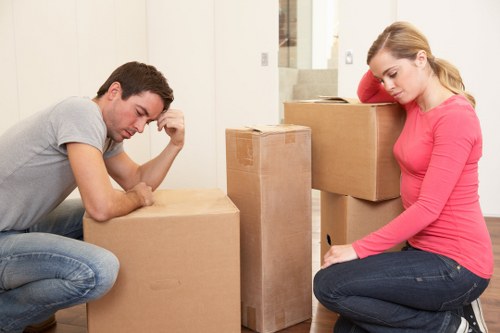 Professional movers handling household furniture in Uxbridge