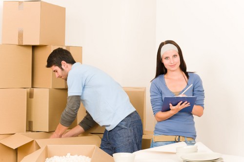 Office furniture and equipment prepared for a business move in Uxbridge